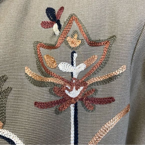 Unique Artisan hand made Embroidered Jacket Tan - Picture 7 of 9